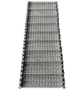 Przenośnik taśmowy z drutu stalowego o wymiarach 1 m x 0,6 m z metalowej siatki diamentowej