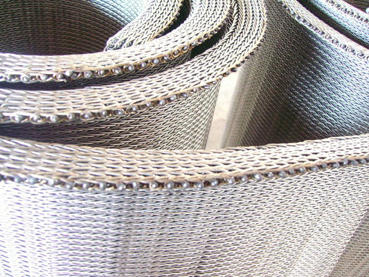 ODM Weave Chain Wire Siatka ze stali nierdzewnej Pasek z prostym sznurkiem